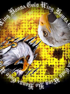 Šatka motorkárska žltá s orlom Yellow Eagle | Apropoyou.sk